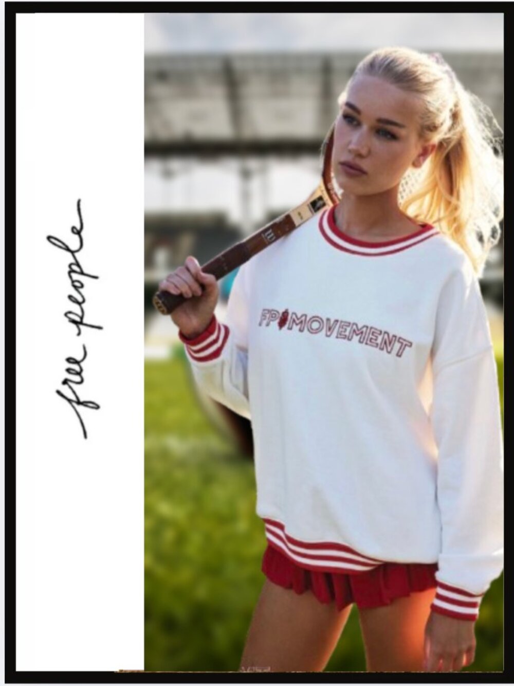 FP Movement All Star Collegiate Logo Pullover White Combo